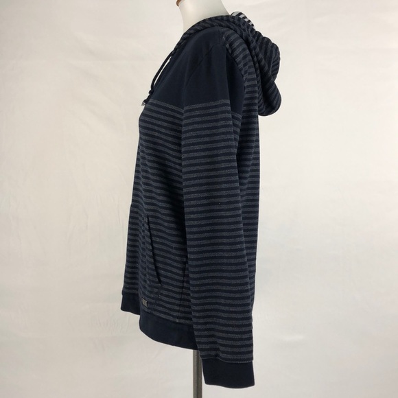 Armani Exchange Striped V-Neck Pull Over Hoodie - Picture 2 of 6